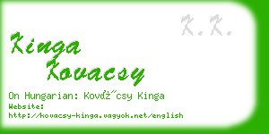 kinga kovacsy business card